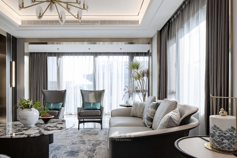 別墅輕奢新中式原木定制