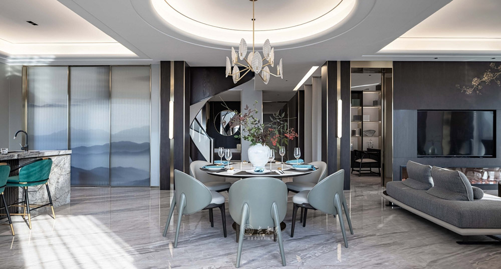 別墅輕奢新中式原木定制