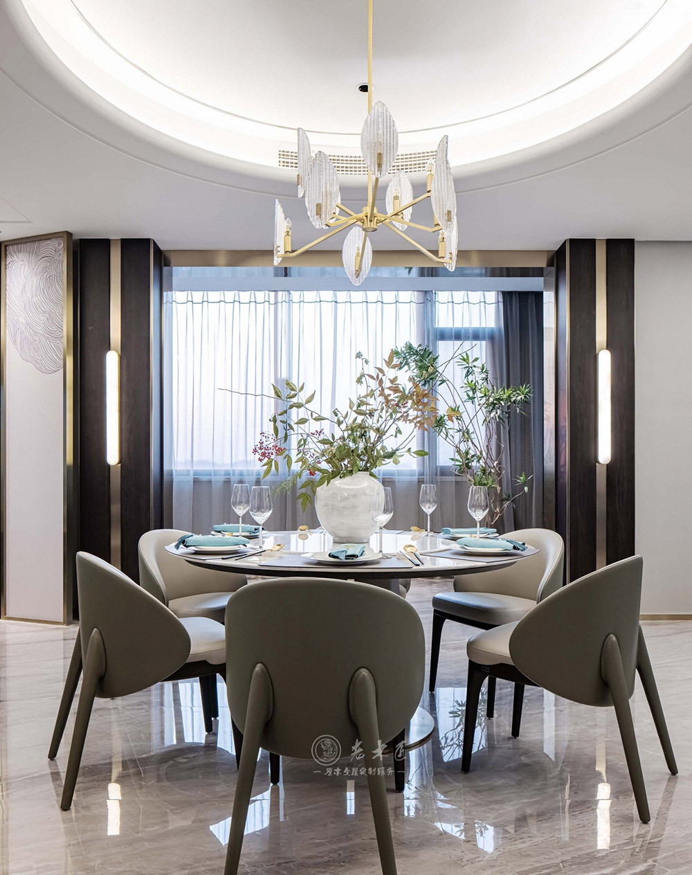 別墅輕奢新中式原木定制