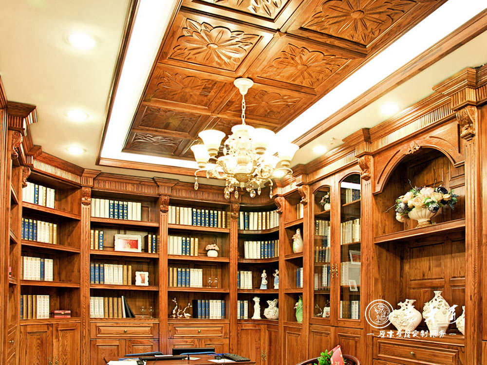 全實(shí)木書(shū)柜訂制品牌 原木書(shū)柜品牌