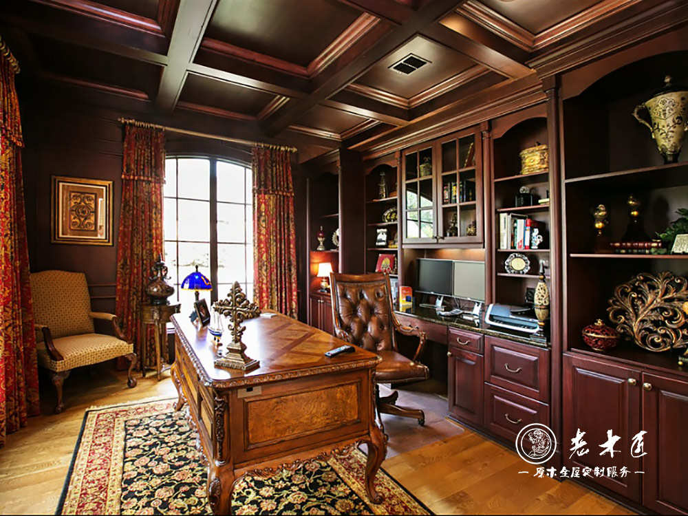 全實(shí)木書柜設(shè)計(jì)效果圖 實(shí)木書柜效果圖