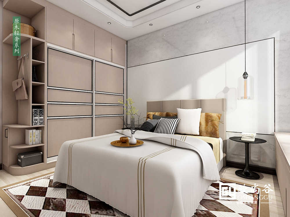 輕奢臥室裝修效果圖_輕奢衣柜圖片