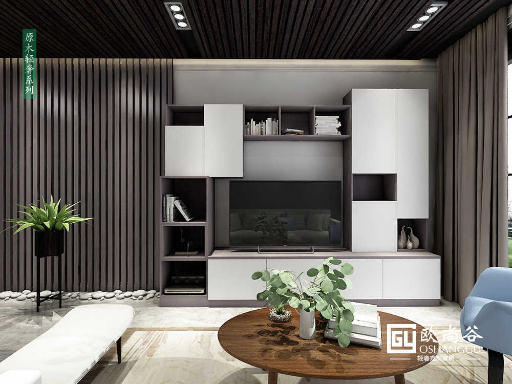 現(xiàn)代輕奢定制電視柜_輕奢風(fēng)格電視柜圖片