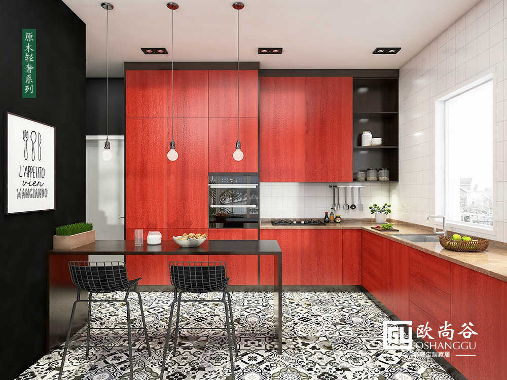 輕奢整體櫥柜_輕奢簡約櫥柜