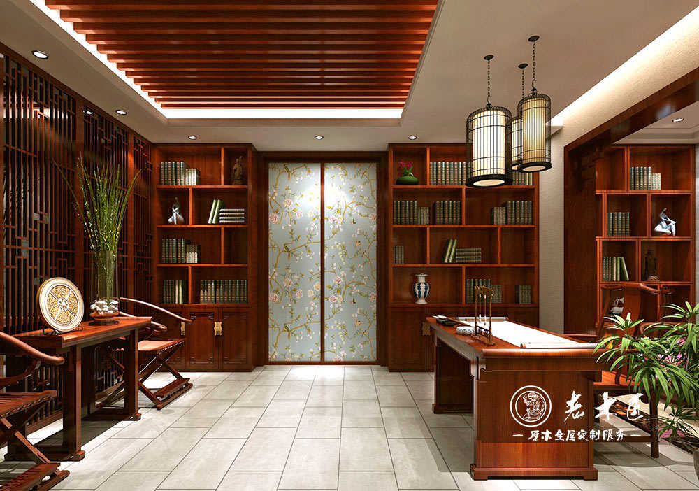 實木書柜圖片_ 全實木書柜定制效果圖
