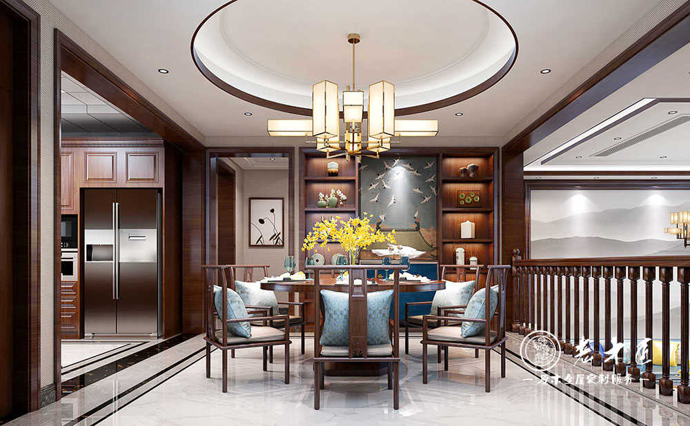 新中式餐邊柜裝修效果圖_簡中餐廳圖片