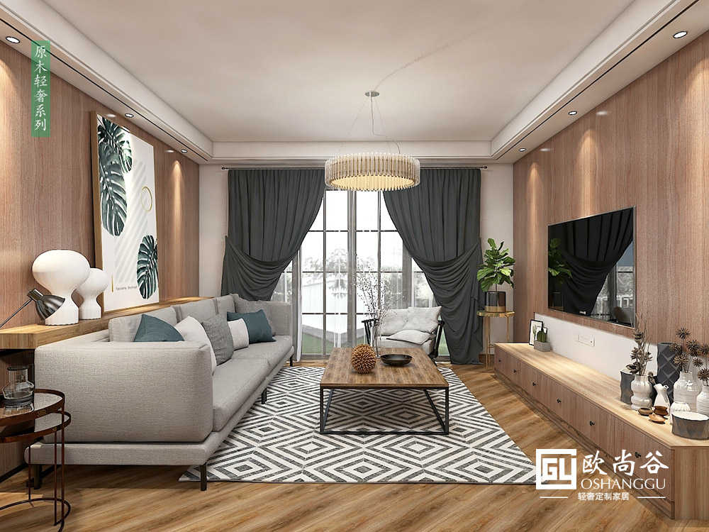 輕奢風(fēng)客廳_輕奢極簡客廳