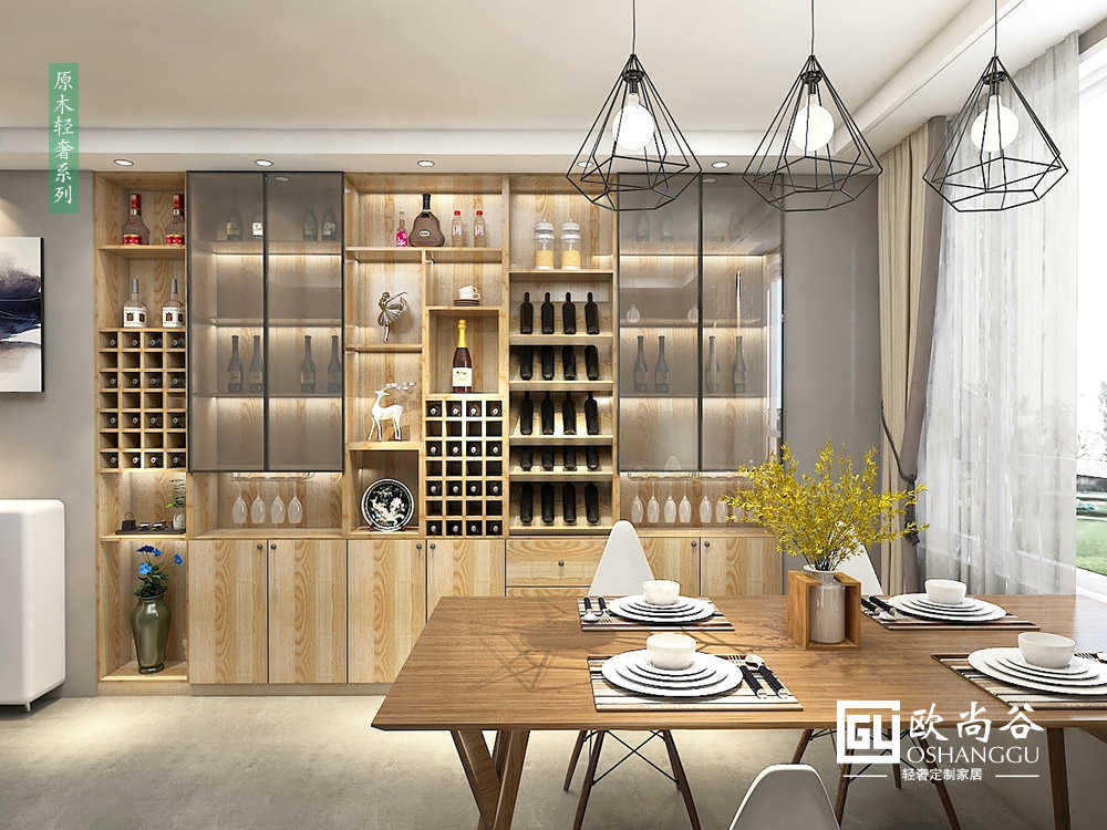 現(xiàn)代輕奢酒柜_輕奢酒柜效果圖