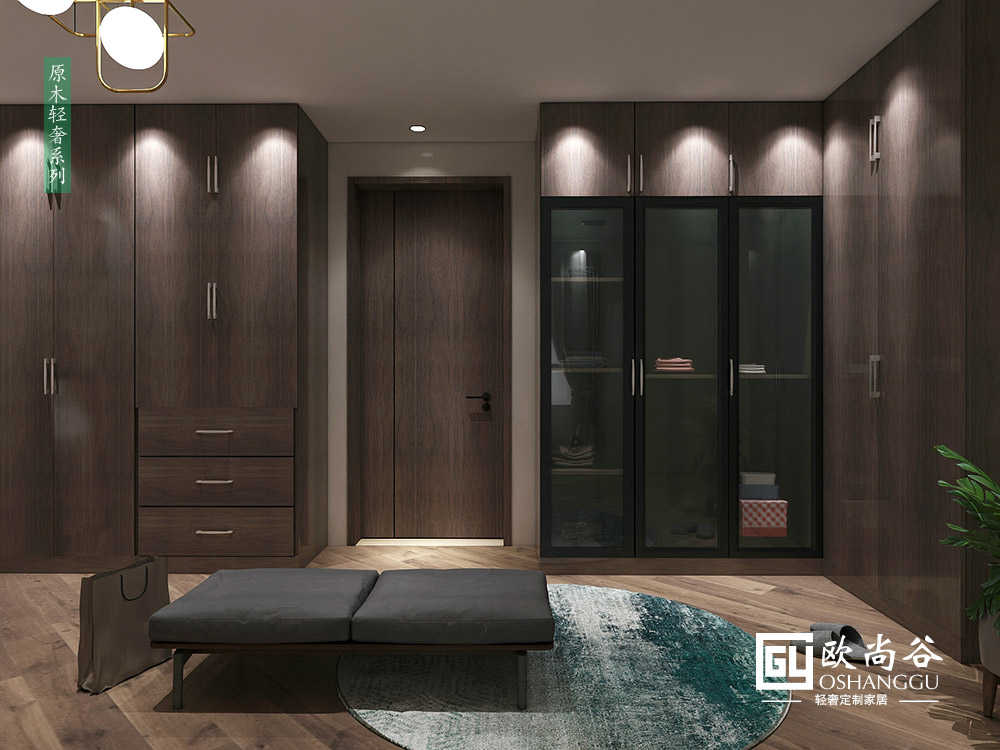 簡約風(fēng)格衣帽間_現(xiàn)代簡約衣帽間效果圖