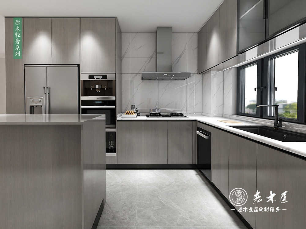 輕奢廚房櫥柜_輕奢廚房裝修效果圖