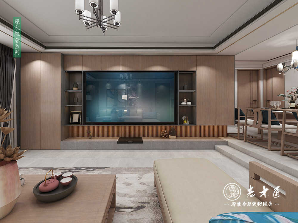 輕奢現(xiàn)代電視墻_電視背景墻輕奢